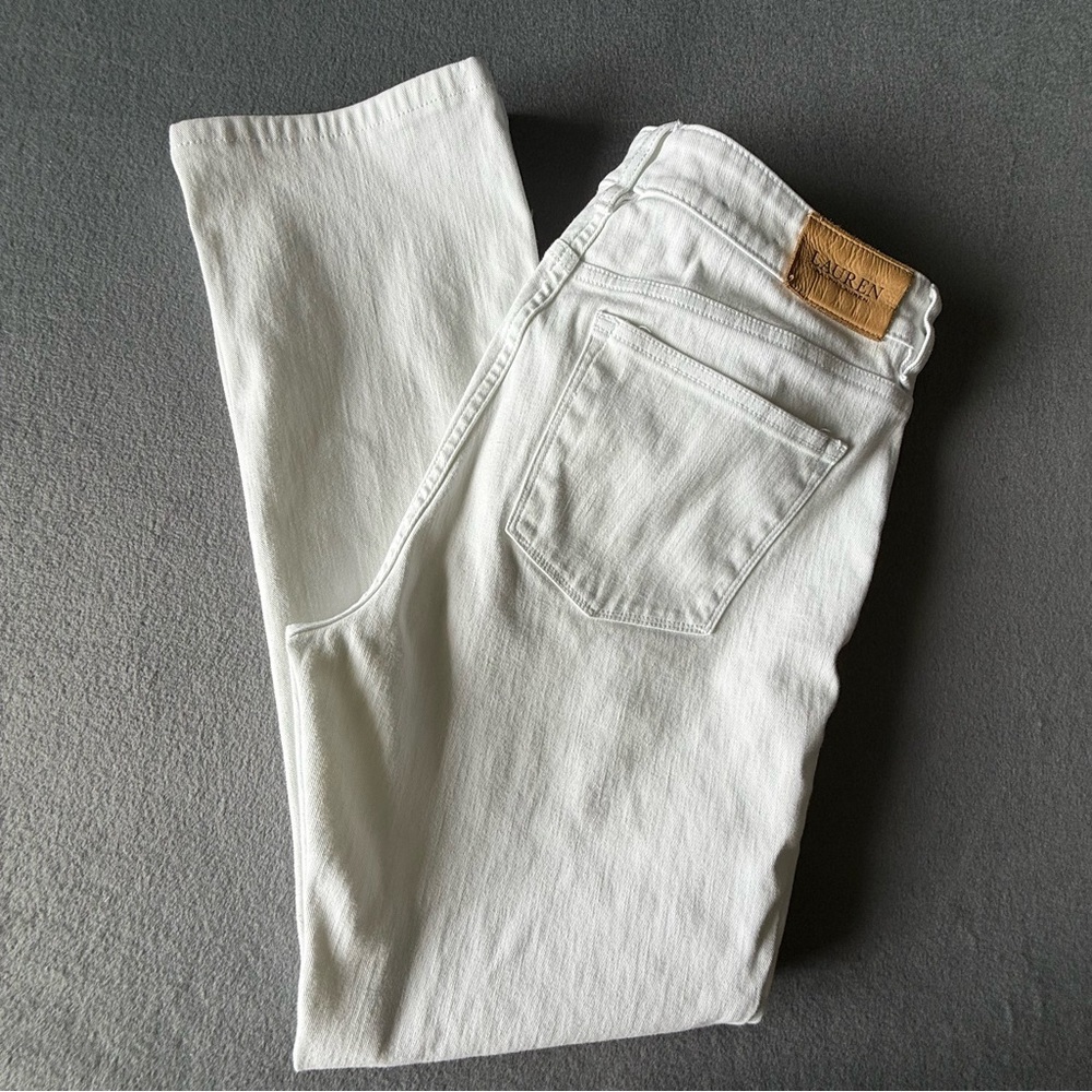 Lauren Ralph Lauren Modern Straight Curvy White Pants size‎ 10 - Picture 2 of 14